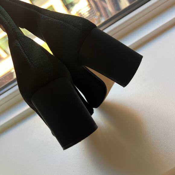 ZARA Women Black Sock Boot Pointed Toe Size 36 / 6 - Picture 5 of 10